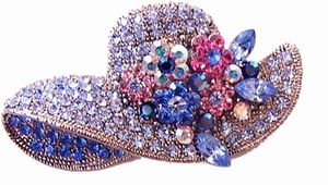 Blue Crystal Hat Pin
