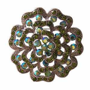 Green flower brooch