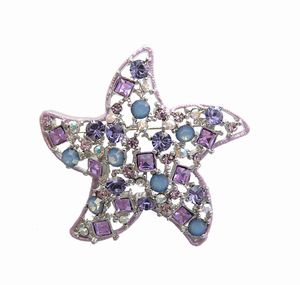 Purple starfish brooch