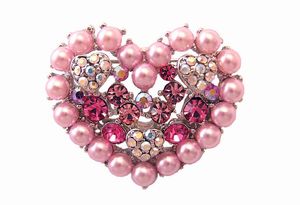 Pink pearl heart