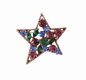 Multi color star pin