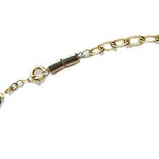 Gold magnetic necklace extender