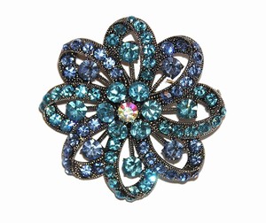Teal Crystal Bow