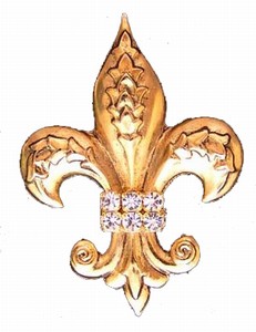Fleur de Lis magnetic brooch