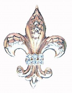 Fleur de Lis magnetic brooch