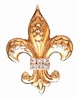 Fleur de Lis Gold Crystal
