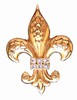 Fleur de Lis Gold Crystal