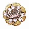 Water Lily Silver on Gold